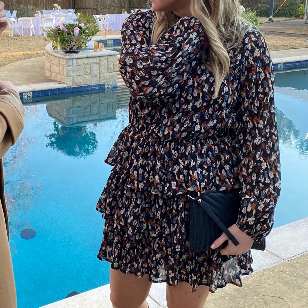 Tiered Long Sleeve Dress